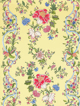 Scalamandre Camellia Trellis Butter Blue Wallcovering