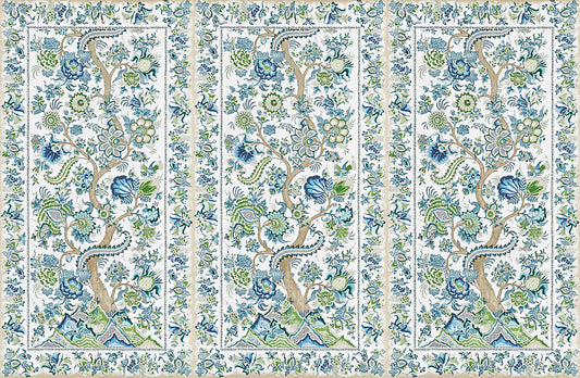 Scalamandre Metropolitan Palampore Mural Aegean Wallcovering