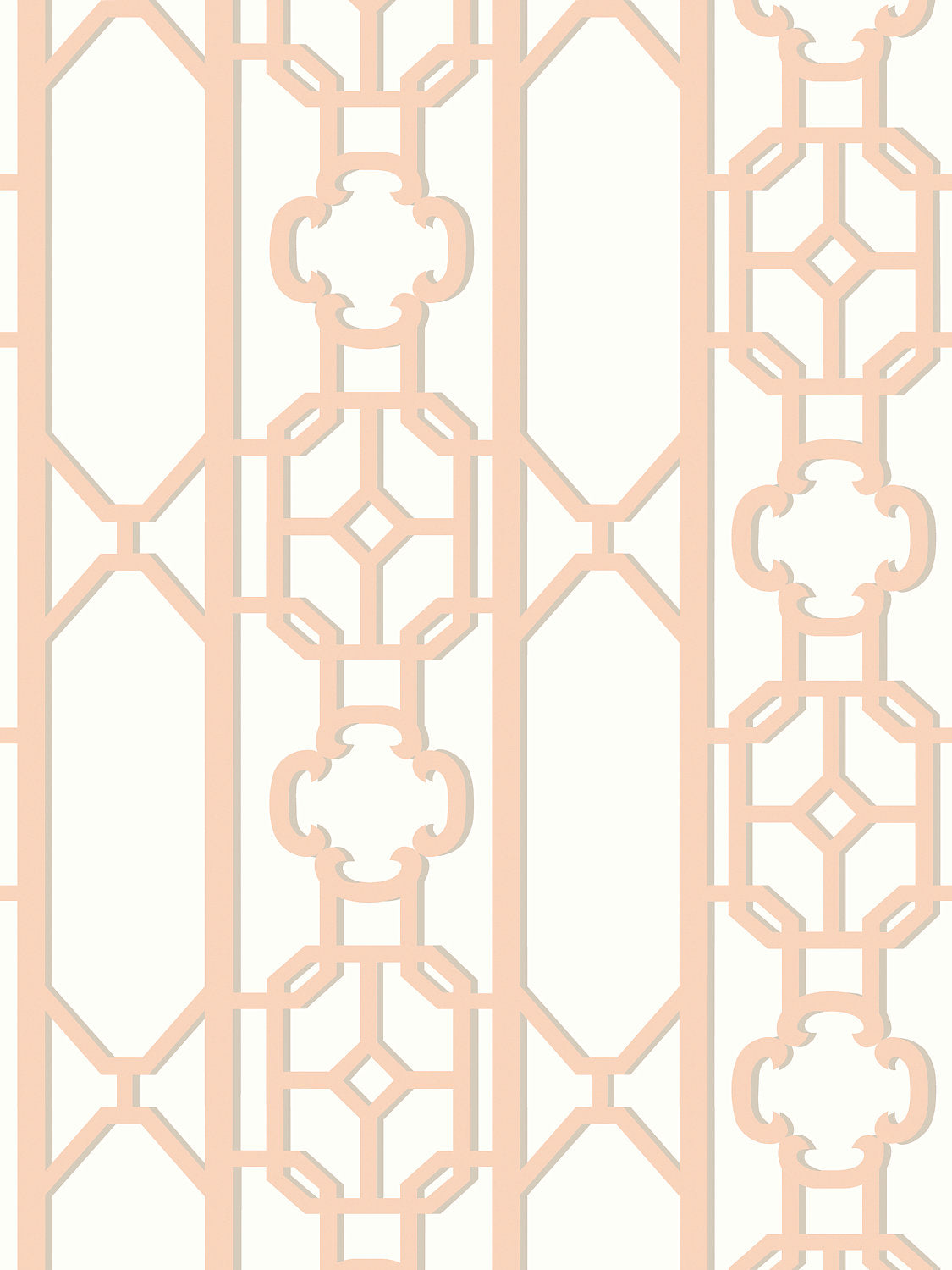 Scalamandre Joanna Fret Peach Wallcovering