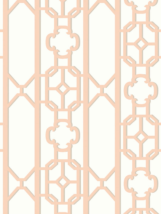 Scalamandre Joanna Fret Peach Wallcovering