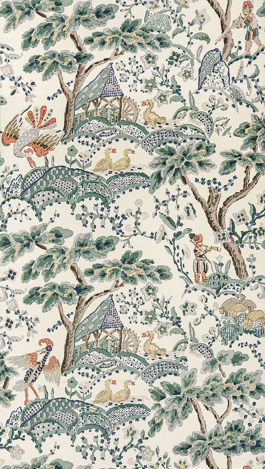 Scalamandre Kelmescott Leaf on Ivory Wallcovering
