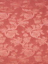 Special Order  Scalamandre Damas Parc Monceau Coral Red Orange Linen Cotton Damask Floral Moire MSRP USD464/y