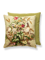 Scalamandre Edwin's Covey 22 X 22 - Multi on Willow Decorative Pillow