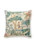 Scalamandre Kelmescott Hand Block 22 X 22 - Peacock on Sand Decorative Pillow