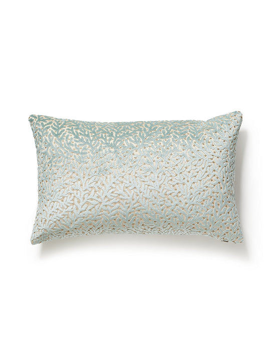 Scalamandre Corallina Velvet 14 X 22 - Lagoon Decorative Pillow