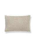 Scalamandre Fleur Embroidery 14 X 22 - Flax Decorative Pillow