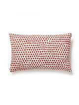 Scalamandre Dot Weave 14 X 22 - Carnelian Decorative Pillow