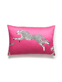 Scalamandre Leaping Cheetah 14 X 22 - Bubblegum Decorative Pillow