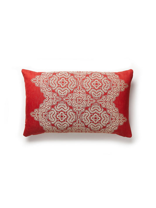 Scalamandre Josephine 14 X 22 - Carnelian Decorative Pillow