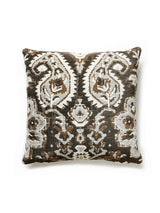 Scalamandre Oushak Linen Velvet 22 X 22 - Smoke Decorative Pillow