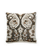 Scalamandre Oushak Linen Velvet 22 X 22 - Smoke Decorative Pillow