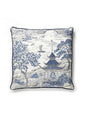 Scalamandre Satomi Hand Block Print 22 X 22 - Evening Blue Decorative Pillow