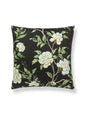 Scalamandre Peonia Linen 22 X 22 - Onyx Decorative Pillow