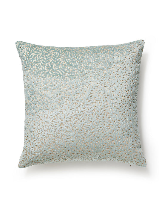Scalamandre Corallina Velvet 22 X 22 - Lagoon Decorative Pillow