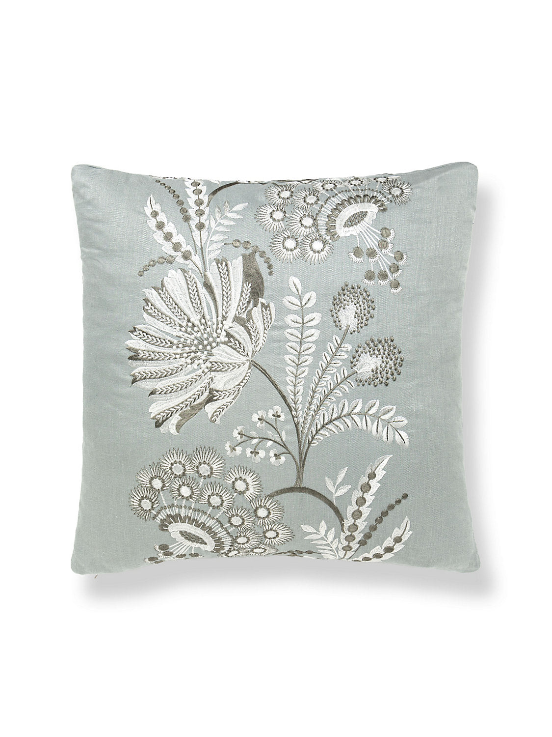 Scalamandre Annelise Embroidery 22 X 22 - Skylight Decorative Pillow
