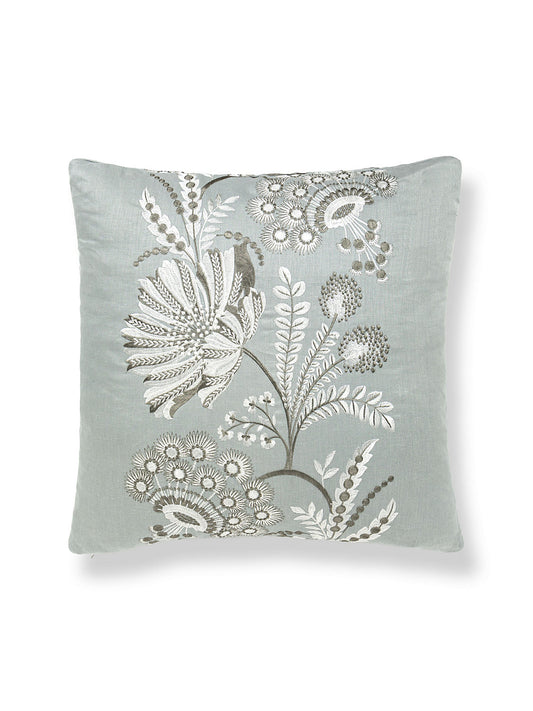Scalamandre Annelise Embroidery 22 X 22 - Skylight Decorative Pillow