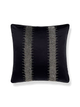 Scalamandre Veronica Beaded 22 X 22 - Black / Pewter Decorative Pillow