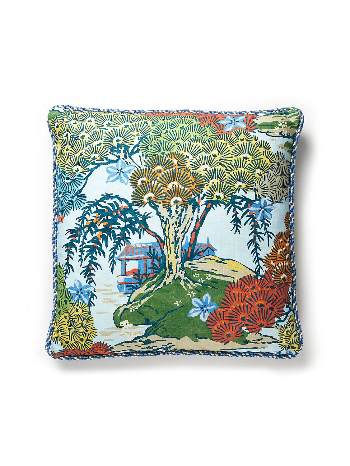Scalamandre Sea of Trees 22 X 22 - Kaleidescope Decorative Pillow