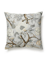 Scalamandre Pondicherry Linen Print 24 X 24 - Mineral Decorative Pillow