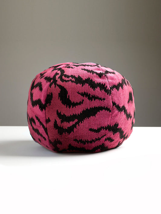 Scalamandre Tigre 12 DIA - Reds & Black Decorative Pillow