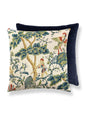 Scalamandre Kelmescott / Aurora 22 X 22 - Peacock on Sand / Navy Decorative Pillow