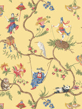 Scalamandre Ming Circus Multi on Pollen Wallcovering