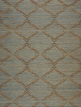 Scalamandre Monroe Embroidered Grasscloth Bronze Wallcovering