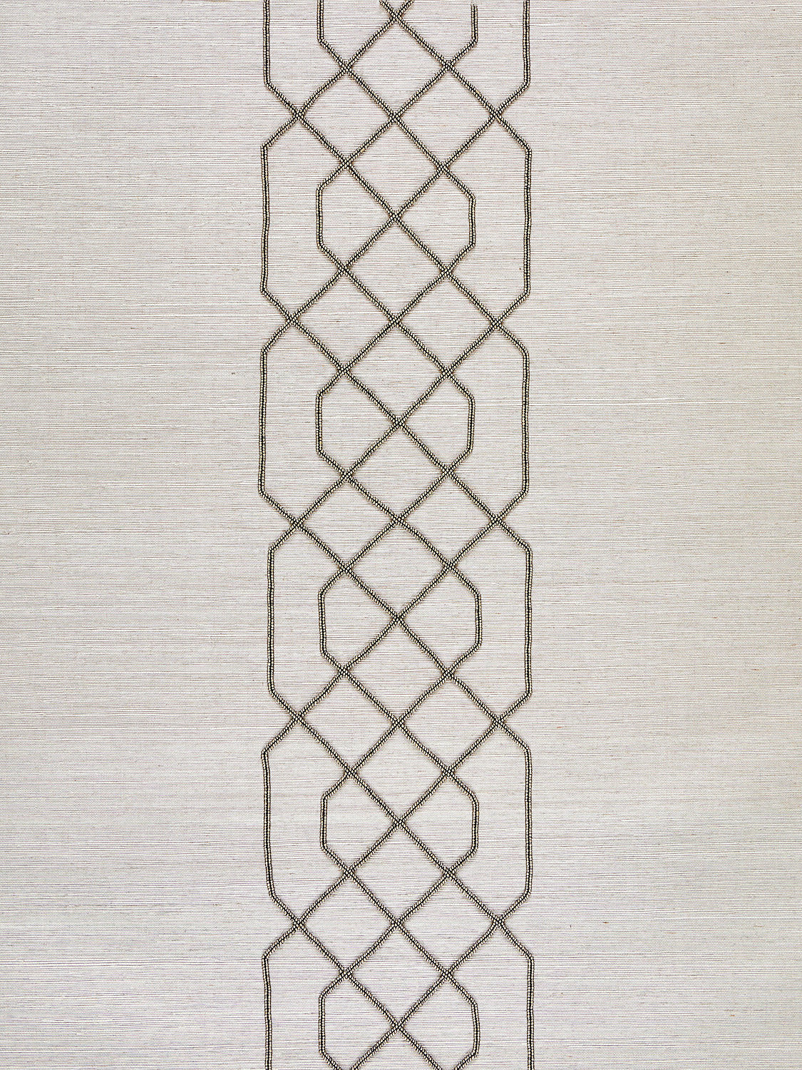 Scalamandre Adelaide Beaded Sisal Pewter Wallcovering