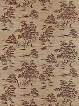 Scalamandre Katsura Embroidered Toile Terra Wallcovering