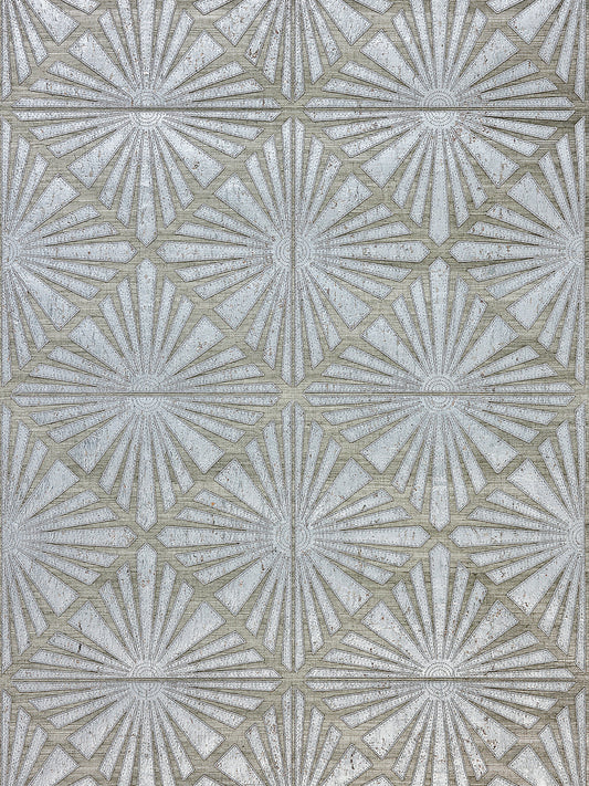 Scalamandre Milan Diamond Grasscloth Pewter Wallcovering