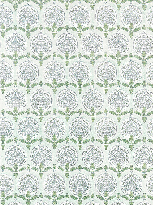 Scalamandre Karanfil Block Print Green Tea Wallcovering