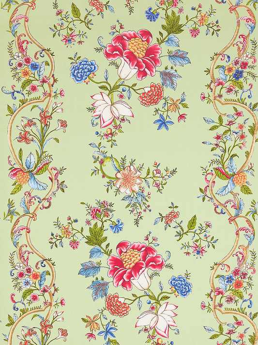 Scalamandre Camellia Trellis Seafoam Posey Wallcovering