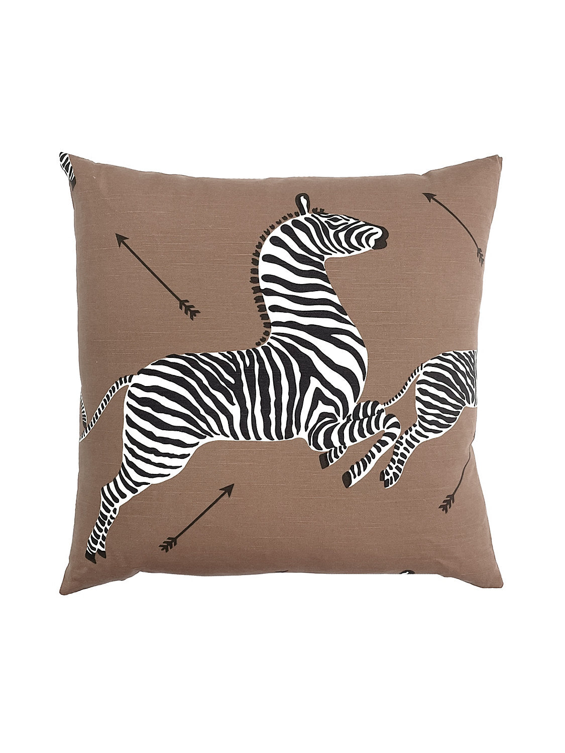 Scalamandre Zebras 22 X 22 - Safari Brown Decorative Pillow