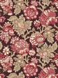 Scalamandre Canterbury Linen Print Mulberry Red Brown Jacobean Tree of Life Fabric - Special Order- By The Yard