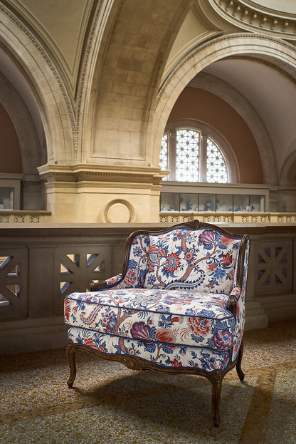 Special Order Scalamandre Metropolitan Palampore Print Linen Red Multi Floral Jacobean Tree of Life MSRP USD488/y