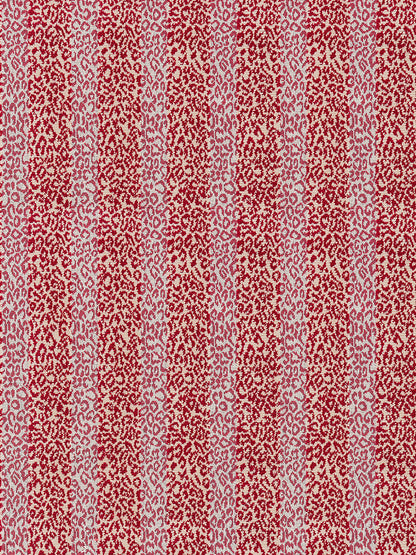 Special Order Scalamandre Corbet Tomato Red White Animal Skin Velvet Cotton MSRP USD 820/Y