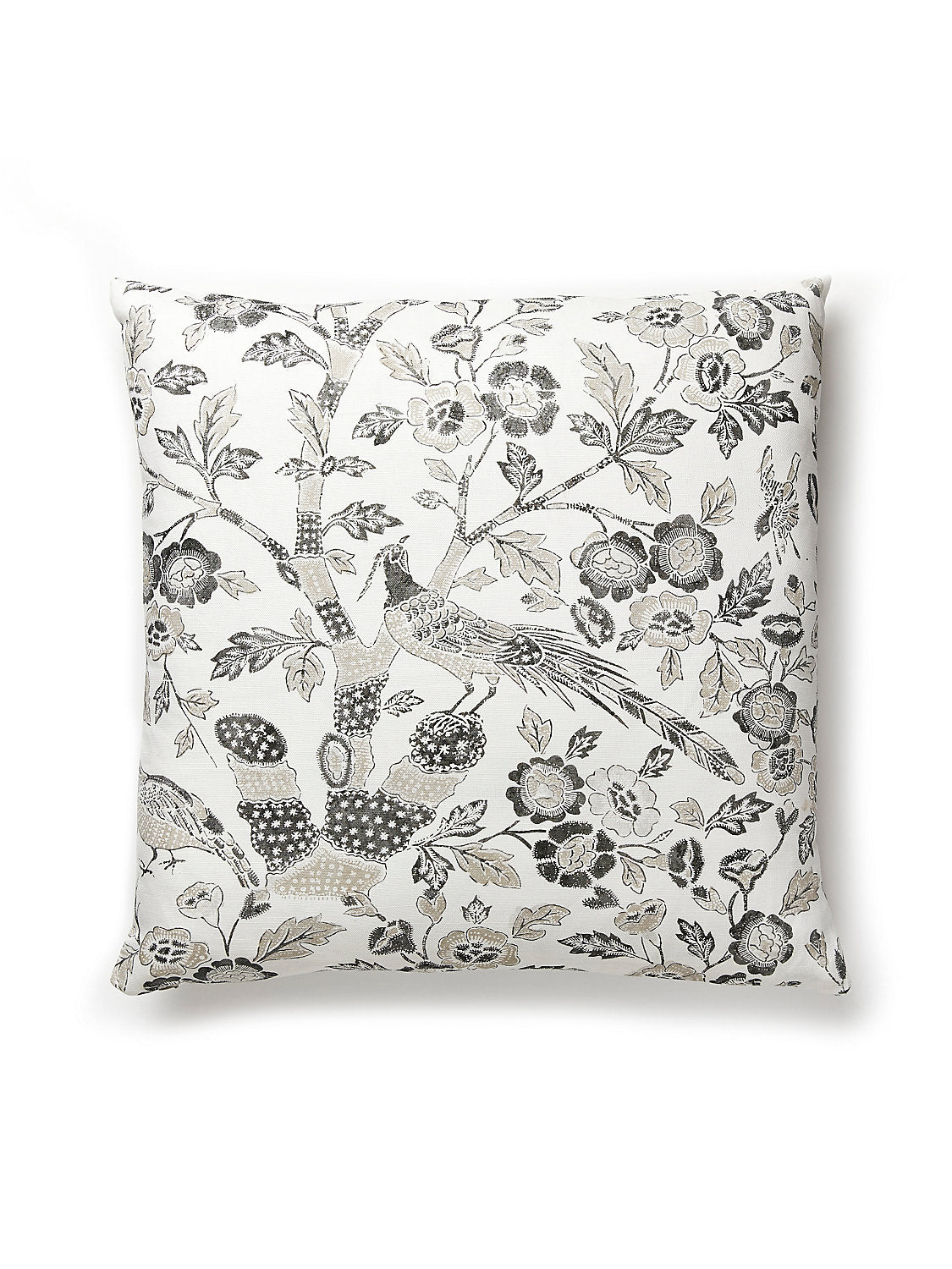Scalamandre Anissa Print 22 X 22 - Truffle Decorative Pillow