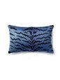 Scalamandre Tigre / Silk 14 X 22 - Blues & Black Decorative Pillow