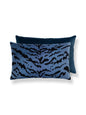 Scalamandre Tigre 14 X 22 - Blues & Black / Indigo Decorative Pillow