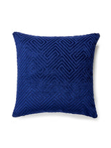 Scalamandre Meander Velvet Outdoor 22 X 22 - Navy Decorative Pillow