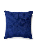 Scalamandre Meander Velvet Outdoor 22 X 22 - Navy Decorative Pillow