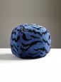 Scalamandre Tigre / Silk 12 DIA - Blues & Black Decorative Pillow