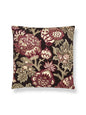 Scalamandre Canterbury Linen Pillow Mulberry Pillow Case Square Brown Red Beige Jacobean Tree of Life - 22"x22" inches -Special Order