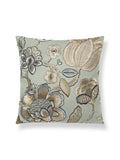 Scalamandre Coromandel Embroidery 22 X 22 - Mineral Decorative Pillow