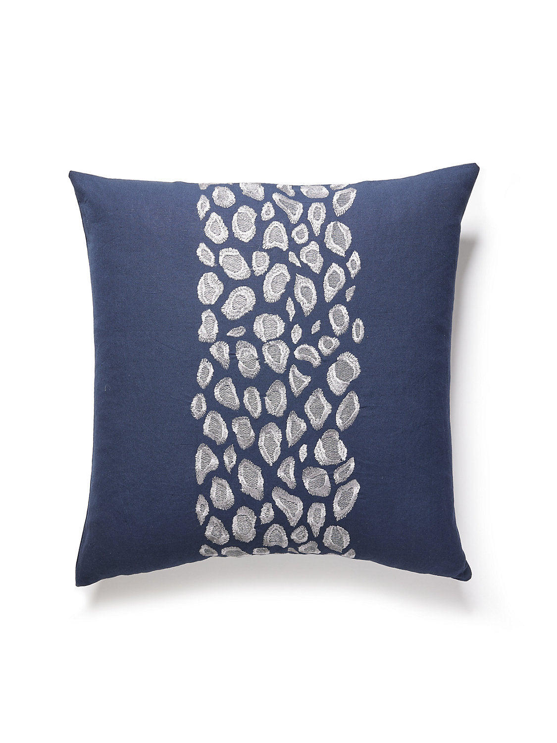 Scalamandre Catwalk Embroidery 22 X 22 - Midnight Decorative Pillow