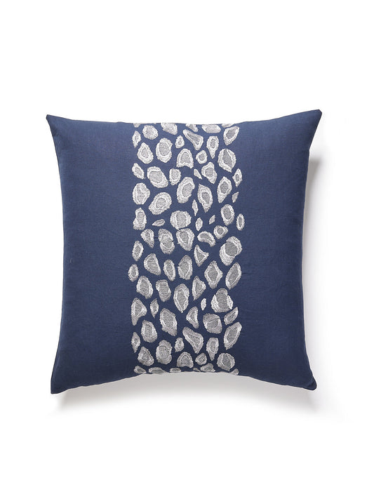 Scalamandre Catwalk Embroidery 22 X 22 - Midnight Decorative Pillow