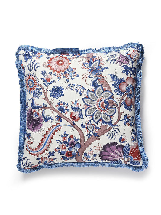 Scalamandre Met Palampore / Linley 24 X 24 - Red Multi Decorative Pillow