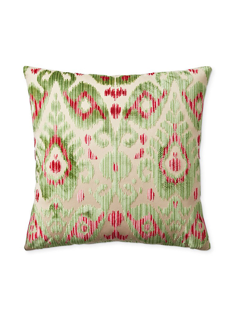 Scalamandre Tashkent Velvet 22 X 22 - Spring Green Decorative Pillow