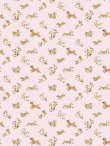Scalamandre Fete De Chien Ballerina Pink and Honey Wallcovering