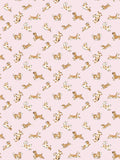 Scalamandre Fete De Chien Ballerina Pink and Honey Wallcovering